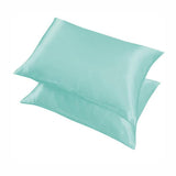 2 Pack Satin Pillowcases Luxury Soft Cushion Covers Bedroom Home Decor - Light Purple
