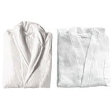 Cotton Kimono Collar Bathrobe Hotel Quality Thick Fleece Towel Embroidered Robe - Velvet