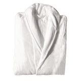 Cotton Kimono Collar Bathrobe Hotel Quality Thick Fleece Towel Embroidered Robe - Velvet