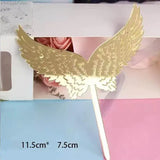 Happy Birthday Acrylic Cake Topper Cake Decoration Golden Silver Party - Red-Heart