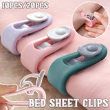 10/20pcs Quilt Retainer Cover Clips Invisible Needle-Free Thumb Buckle Bedding - Pink+Purple-20PCS