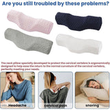 Orthopedic Memory Foam Cervical Neck Pillow for Sleep Support Slow Rebound - Navy