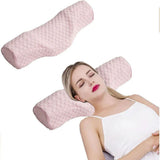 Orthopedic Memory Foam Cervical Neck Pillow for Sleep Support Slow Rebound - Pink