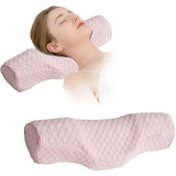 Orthopedic Memory Foam Cervical Neck Pillow for Sleep Support Slow Rebound - White