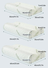 1/2PCS Memory Foam Neck Pillow Wavy Contour Slow Rebound Pillow - 55x35x11cm-1pc