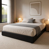 PU Leather Double Bed Ensemble Frame