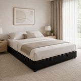 PU Leather King Bed Ensemble Frame