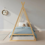 Kids Tent Montessori Toddler Floor Bed Wooden Bedframe