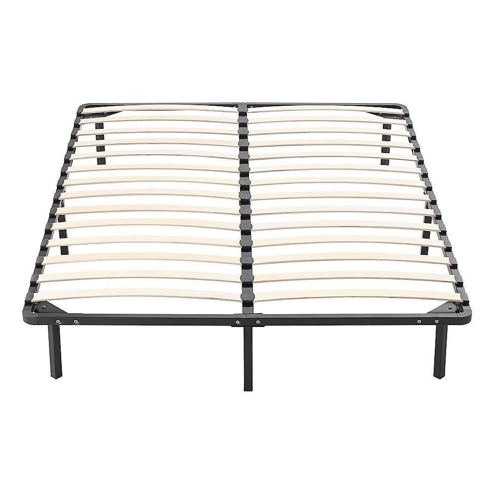 Metal Bed Frame for Double Mattress – Black Powder-Coated Steel Base