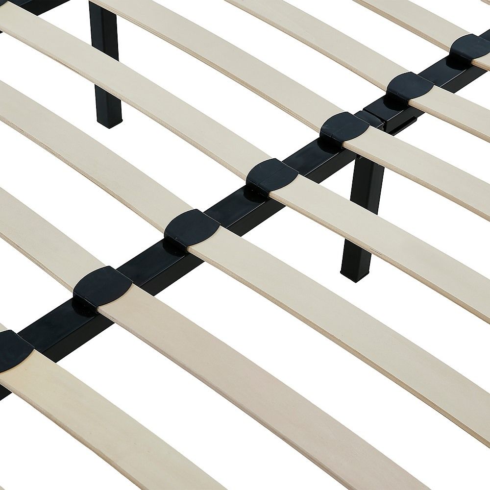 Metal Bed Frame for Double Mattress – Black Powder-Coated Steel Base