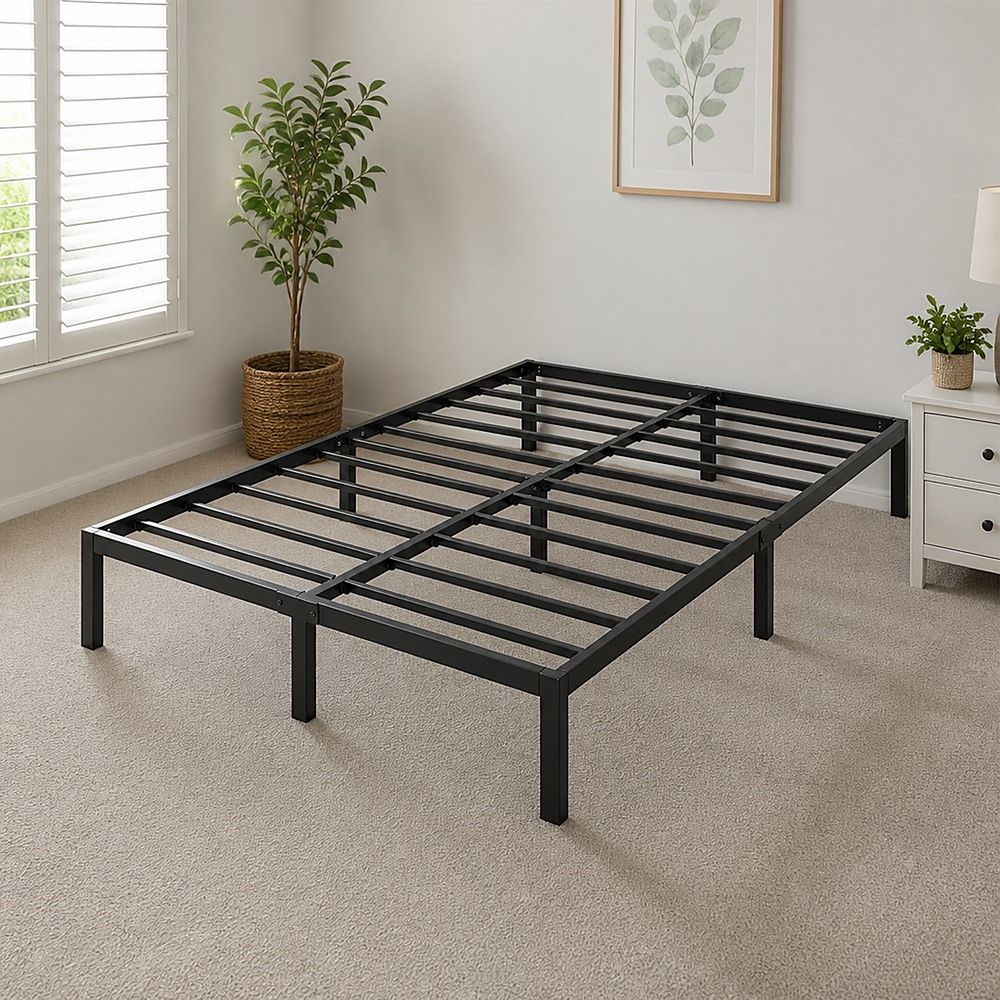 Metal Bed Frame – Heavy-Duty Steel Base for Double Mattress
