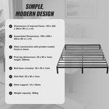 Metal Bed Frame – Heavy-Duty Steel Base for King Mattress