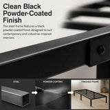Metal Bed Frame – Heavy-Duty Steel Base for Single Mattress