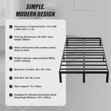 Metal Bed Frame – Heavy-Duty Steel Base for King Single Mattress