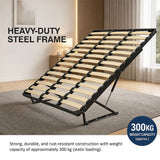 Gas Lift Bed Mechanism – King Bed Frame with Wooden Slats