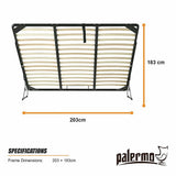 Gas Lift Bed Mechanism – King Bed Frame with Wooden Slats