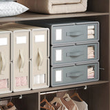 4PCS Foldable Bed Sheet Set Organizer Fabric Storage Bins with Handle Storage Box