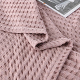 Cotton Waffle Blanket - Air Conditioning Blanket/Throw/Summer Quilt, 100*150cm,Khaki
