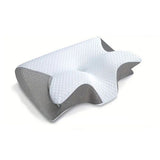 Cervical Memory Foam Pillow - Butterfly Contour Ergonomic Neck Support - 100% Slow Rebound Orthopedic Design for Side and Back Sleepers - Breathable Mesh with Washable Cover
