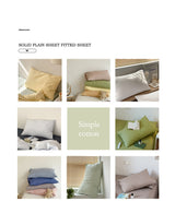 Light Yellow 100% Cotton Pillowcase Set - Envelope Closure(without pillow core)