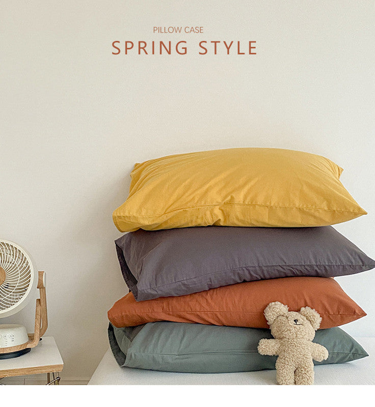 Light Khaki 100% Cotton Pillowcase Set - Envelope Closure(without pillow core)