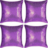 Shiny Sequin Pillowcase - Single-sided gorgeous pillowcase  (Purple pair: 40x40cm)
