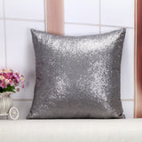 Shiny Sequin Pillowcase - Single-sided gorgeous pillowcase  (Gray pair: 40x40cm)