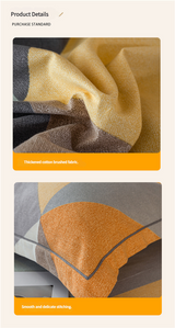 Comfortable cotton pillowcase, double-sided warm design, breathable and skin-friendly - yellow