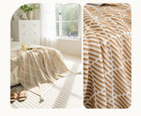 Brown and Beige Diamond Pattern Soft Cozy Knit Throw Blanket with Tassels - Geometric Pattern Lightweight Acrylic Blanket for Sofa Couch Bed, 130x150cm
