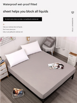 Brown Queen Size Waterproof Fitted Mattress Protector - Soft & Breathable Bed Cover, Hypoallergenic, Deep Pocket (152x190x30cm)