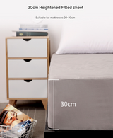 Brown Queen Size Waterproof Fitted Mattress Protector - Soft & Breathable Bed Cover, Hypoallergenic, Deep Pocket (152x190x30cm)