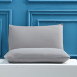 Grey Ultra Soft Brushed Waterproof Pillow Protectors (Set of 2) - 50x70cm, Stain & Spill Guard for Bed Pillows(Note: pillow core not included)