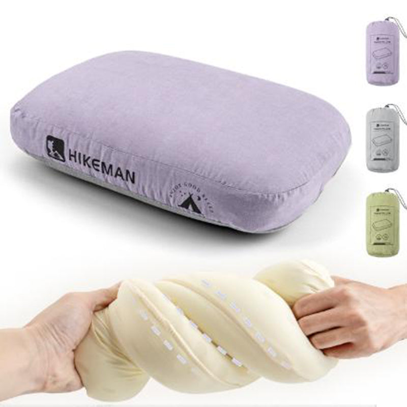 Coffee Reversible Memory Foam Travel Pillow - All-Season Comfort Neck Support for Deep Sleep & Portability