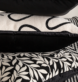 Heart Triangle Elegant Two-Piece INS-Style Jacquard Pillow Covers - Black & White Sofa Decor