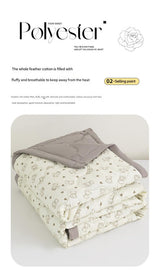 Lightweight Reversible Summer Quilt - Soft, Breathable & Machine Washable Comforter(150x200cm Bichon Frise)