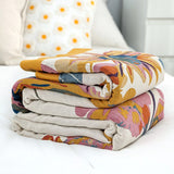 Pure Cotton Multi-Layer Gauze Blanket(Classic B, 150 cm x 200 cm) - Lightweight, Ultra-Breathable, and Moisture-Wicking Summer Quilt for Hot Sleepers