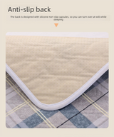 Washable Incontinence Bed Pad 115x200cm Reusable Waterproof Mattress Protector with Non-Slip Backing 4-Layer Absorbent Underpad for Elderly and Adults Medium blue