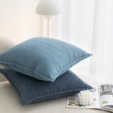 Milk tea colour Nordic Herringbone Chenille Pillowcases 2 Pack 45x45cm for Sofa and Bed Soft Decorative Cushion Covers No Inserts Included Local Standard Fit Home Styling