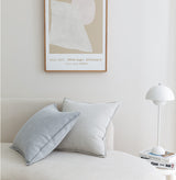 Hazy Blue Nordic Herringbone Chenille Pillowcases 2 Pack 45x45cm for Sofa and Bed Soft Decorative Cushion Covers No Inserts Included Local Standard Fit Home Styling