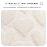 2-PCS White Romantic Heart-Shaped Tufted Pillow Covers Soft Plush 45x45cm Decorative Cushion Cases for Valentine's Day Living Room Sofa Local Standard Fit