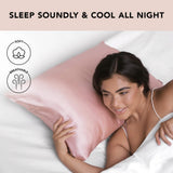1-Pair Coral Luxury Satin Silk Feel Pillowcase for Hair and Skin - Smooth Cooling Pillow Cover with Envelope Closure - Queen (20x30")
