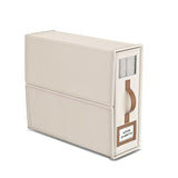 2-Pack Beige Foldable Bedding Storage Box with Zipper & PU Leather Handle - Wardrobe Drawer Closet Organizer for Duvet Covers & Clothing (38x32x12CM)
