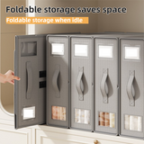 2-Pack Beige Foldable Bedding Storage Box with Zipper & PU Leather Handle - Wardrobe Drawer Closet Organizer for Duvet Covers & Clothing (38x32x12CM)