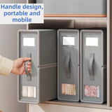 2-Pack Beige Foldable Bedding Storage Box with Zipper & PU Leather Handle - Wardrobe Drawer Closet Organizer for Duvet Covers & Clothing (38x32x12CM)