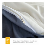 Matcha khaki Washed Cotton Bedding Set - Solid Color Fitted Sheet Style, 4-Piece Set for 1.8m Bed, Includes 10 Random Color Quilt Fasteners