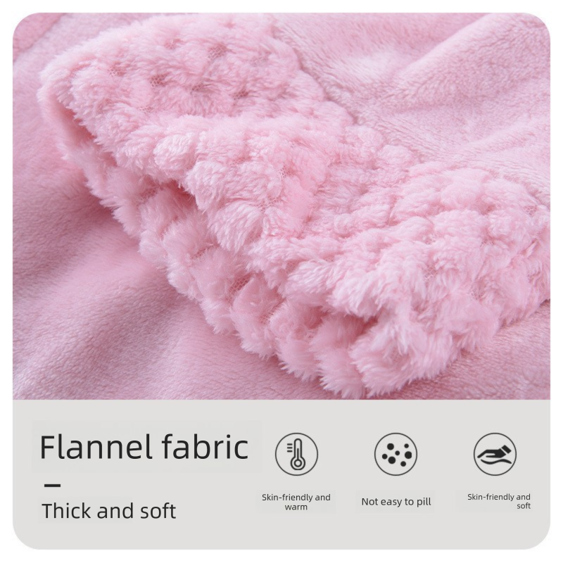 White L size Plush Flannel Robe for Couples - Thickened Warm Bathrobe with Shawl Collar, Soft Fleece Material, Unisex Long Style for Winter Home Wear