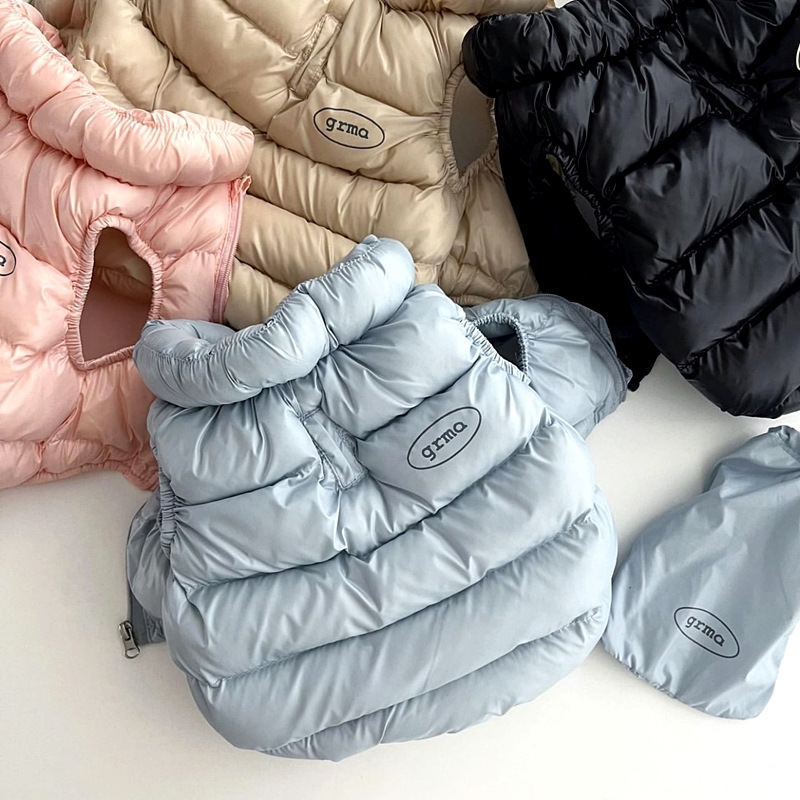 Blue XS size Dog Winter Coat Quilted Puffer Jacket - Warm Cotton Padded Vest for Small Dogs, High Collar Pet Clothes for Chihuahua Yorkie Poodle Bichon Schnauzer, Lightweight Cold Weather Dog Apparel with Elastic Cuffs