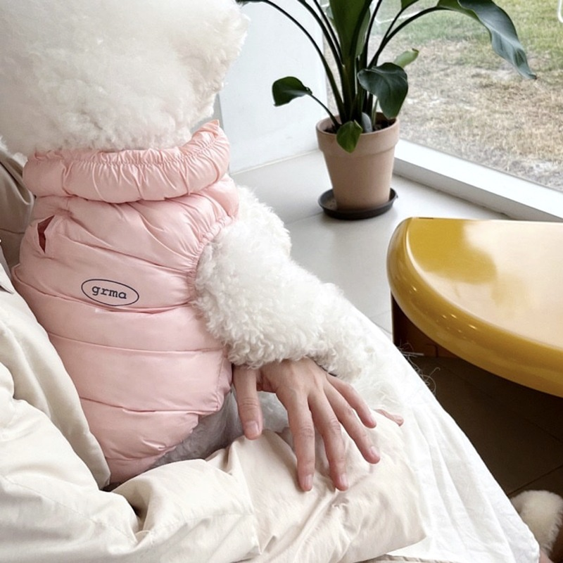 Pink S size Dog Winter Coat Quilted Puffer Jacket - Warm Cotton Padded Vest for Small Dogs, High Collar Pet Clothes for Chihuahua Yorkie Poodle Bichon Schnauzer, Lightweight Cold Weather Dog Apparel with Elastic Cuffs