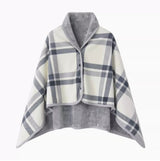 Gray and White 80*130cm Japanese-Style shawl blanket Ultra-Soft Blanket - Thick Polyester Throw for Sofa, Bed, Office,  Cozy Nap Blanket for Winter & All Seasons