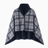 Blue and Gray 100*140cm Japanese-Style shawl blanket Ultra-Soft Blanket - Thick Polyester Throw for Sofa, Bed, Office,  Cozy Nap Blanket for Winter & All Seasons